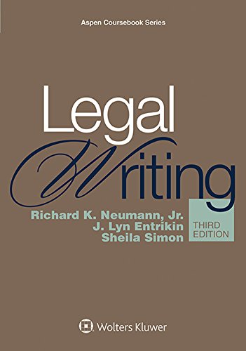 Legal Writing  3rd 2015 9781454830979 Front Cover