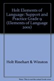 Elements of Language Support and Practice - Grade 9 N/A 9780030563980 Front Cover