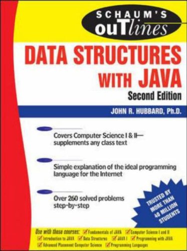 Schaum's Outline of Data Structures with Java, Second Edition  2nd 2007 (Revised) 9780071476980 Front Cover