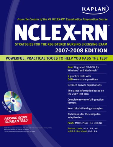 NCLEX-RN Exam 2007-2008 Strategies for the Registered Nursing Licensing Exam N/A 9781419550980 Front Cover