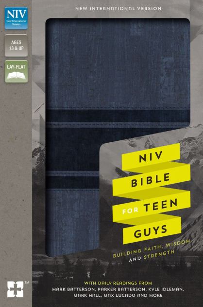 NIV Bible for Teen Guys, Imitation Leather, Blue Building Faith, Wisdom and Strength N/A 9780310752981 Front Cover