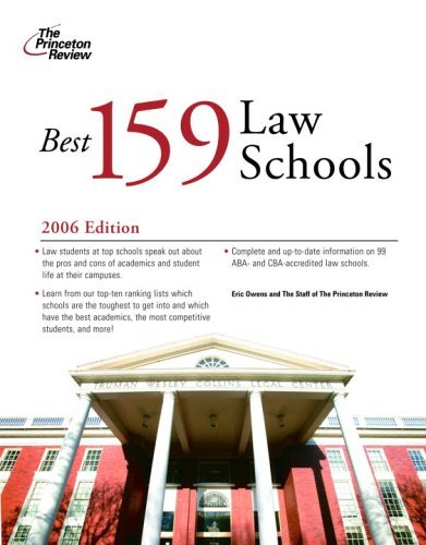 Best 159 Law Schools  N/A 9780375764981 Front Cover