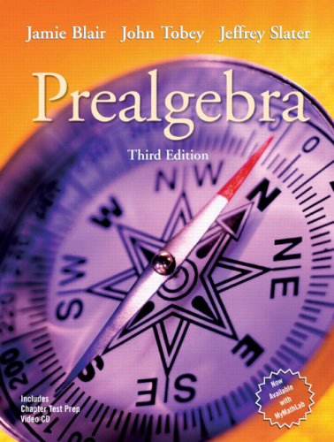 Prealgebra  3rd 2006 (Revised) 9780131482982 Front Cover