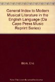 General Index to Modern Musical Literature in the English Language Including Periodicals for the Years 1915-1926 Reprint  9780306718984 Front Cover