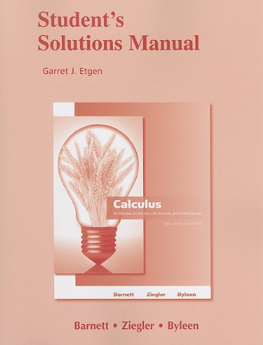 Calculus for Business, Economics, Life Sciences and Social Sciences  12th 2011 9780321654984 Front Cover