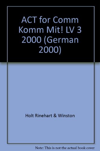 Komm Mit! Level 3 : Activities for Communication N/A 9780030539985 Front Cover