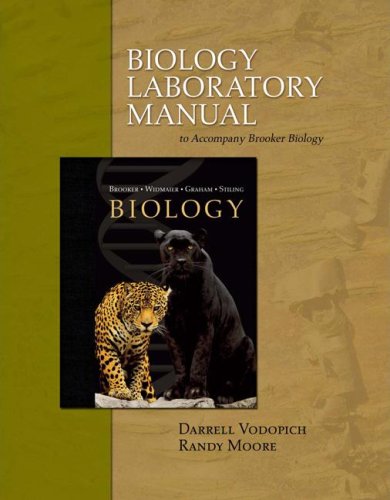 Biology Laboratory Manual To Accompany Brooker Biology  2008 9780073323985 Front Cover
