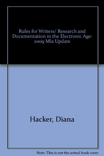 Rules for Writers 6th Ed With 2009 Mla Update + Research and Documentation in the Electronic Age With 2009 Mla Update + Research Pack Online Card:  2009 9780312641986 Front Cover