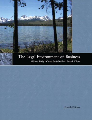 Legal Environment of Business  4th 2009 9780536544988 Front Cover