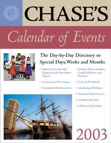 Chase's Calendar of Events 2003   2003 9780071390989 Front Cover