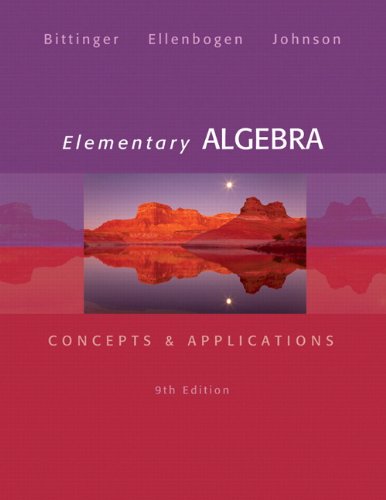 Elementary Algebra Concepts and Applications 9th 2014 9780321899989 Front Cover