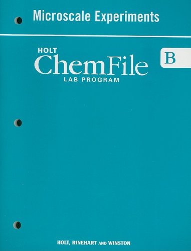 Chemfile Microscale Experiments 6th (Student Manual, Study Guide, etc.) 9780030367991 Front Cover