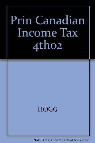 Principles of Canadian Income Tax Law:   2002 9780459278991 Front Cover