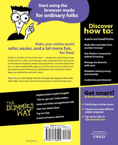 Firefox for Dummies   2005 9780471748991 Front Cover