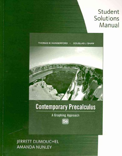 Contemporary Precalculus A Graphing Approach 5th 2009 9780495553991 Front Cover