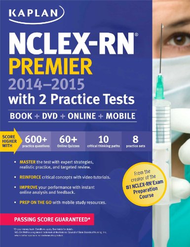 NCLEX-RN Premier 2014-2015 with 2 Practice Tests  N/A 9781618654991 Front Cover