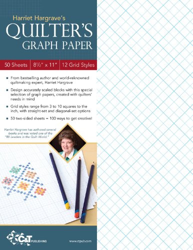 Harriet Hargrave's Quilter's Graph Paper 50 Sheets, 8-1/2 x 11, 12 Grid Styles  2010 9781607051992 Front Cover
