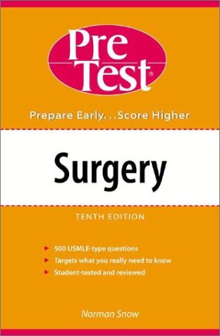 Surgery: PreTest Self-Assessment and Review: 9th Edition  10th 2004 9780071412995 Front Cover