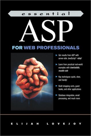 Essential ASP for Web Professionals   2001 9780130304995 Front Cover