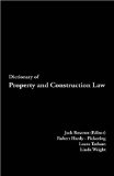 Dictionary of Property and Construction Law 2001 9780419261001 Front Cover