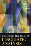 Oxford Handbook of Linguistic Analysis  9780199544004 Front Cover