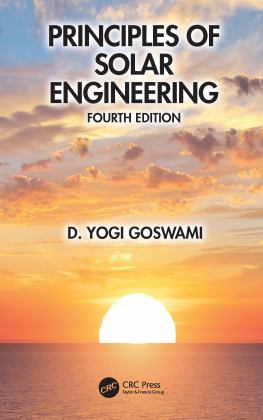     PRINCIPLES OF SOLAR ENGINEERING  9781032155005 Front Cover