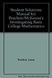 Investigating Basic College Mathematics 2002 9780534405007 Front Cover