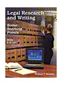 Legal Research and Writing 5th 1998 Revised  9780314129017 Front Cover