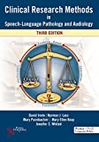 Clinical Research Methods in Speech-Language Pathology and Audiology 3rd 9781635501018 Front Cover