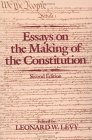 Essays on the Making of the Constitution 2nd 9780195049022 Front Cover