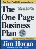One Page Business Plan for Non-Profit Organizations The Fastest, Easiest Way to Write a Business Plan! cover art