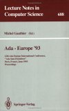 Ada-Europe '93 12th Ada-Europe International Conference, 'Ada Sans Frontieres', Paris, France, June 14-18, 1993. Proceedings 1993 9783540568025 Front Cover