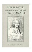 Historical and Critical Dictionary Selections  9780872201033 Front Cover
