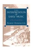 Interpretation of Early Music  cover art