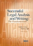 Successful Legal Analysis and Writing The Fundamentals, 3d cover art
