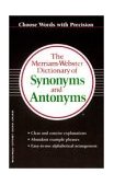 Merriam-Webster Dictionary of Synonyms and Antonyms 1994 9780877799061 Front Cover