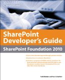 SharePoint Developer's Guide SharePoint Foundation 2010 2nd 9781584507062 Front Cover