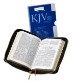 KJV Pocket Reference Bible, Black French Morocco Leather with Zip Fastener, Red-Letter Text, KJ243  9780521146074 Front Cover