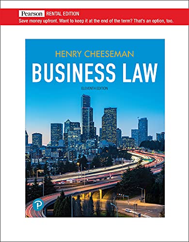 Business Law  9780136828075 Front Cover