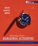 Introduction to Managerial Accounting 5th 2009 9780073527079 Front Cover