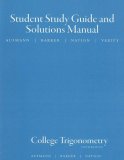 Student Solutions Manual for Aufmann/Barker/Nation's College Trigonometry, 6th  cover art