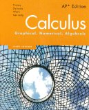 Calculus Graphical, Numerical, Algebraic 3rd 9780132014083 Front Cover
