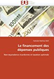 Financement des Dï¿½penses Publiques 2010 9786131535086 Front Cover