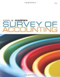 Survey of Accounting 5th 2010 9780538749091 Front Cover