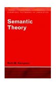 Semantic Theory  9780521292092 Front Cover