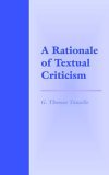 Rationale of Textual Criticism  9780812214093 Front Cover