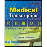 Medical Transcription: Techniques, Technologies, and Editing Skills Text with Dictations and Templates CD cover art