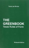 Greenbook Texas Rules of Form 13th 9781878674098 Front Cover