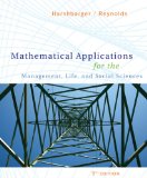 Mathematical Applications for the Management, Life, and Social Sciences 9th 2008 9780547145099 Front Cover
