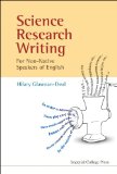 Science Research Writing A Guide for Non-Native Speakers of English